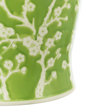 Cherry Blossom 17.75" Ceramic Garden Stool - JONATHAN Y